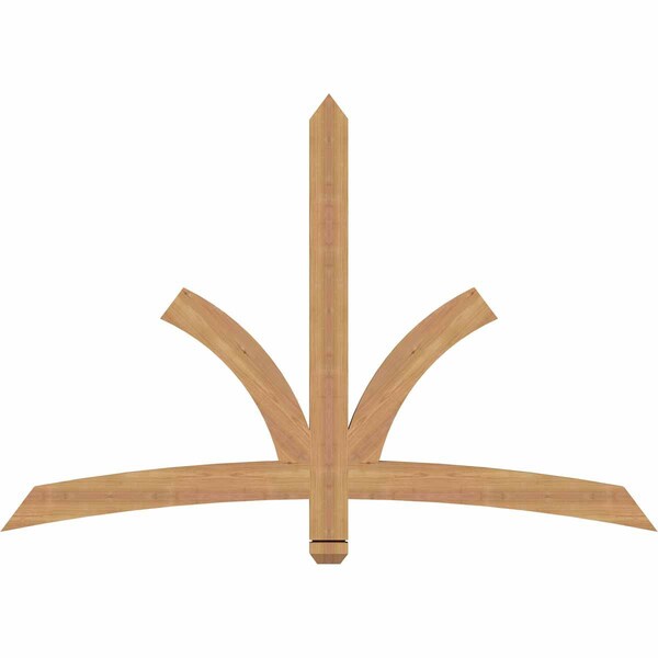 Ekena Millwork Davenport Timber Gable Bracket, Western Red Cedar, 60"W x 40"H x 1 1/2"D x 3 1/2"F, 16/12 Pitch GBW060X40X0204DAV00SWR - main